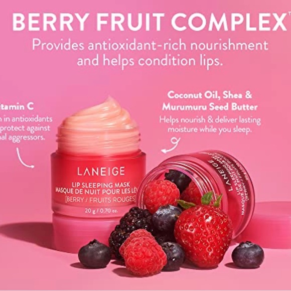NIB LANEIGE BERRY 🍓 LIP SLEEPING MASK 🍓 - Picture 8 of 15